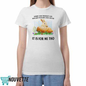 Rabbit Sorry You Thought Life Was Just Peaches And Cream Shirt