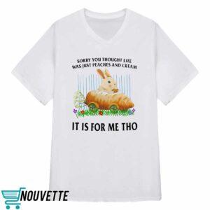 Rabbit Sorry You Thought Life Was Just Peaches And Cream Shirt