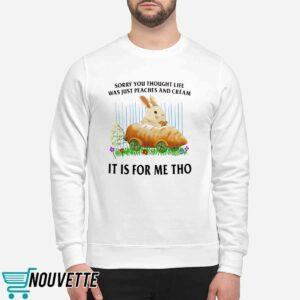 Rabbit Sorry You Thought Life Was Just Peaches And Cream Shirt