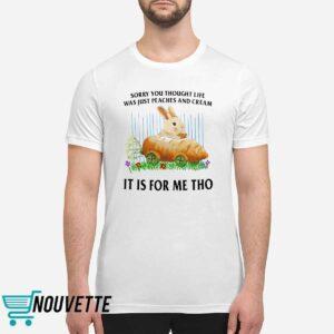 Rabbit Sorry You Thought Life Was Just Peaches And Cream Shirt