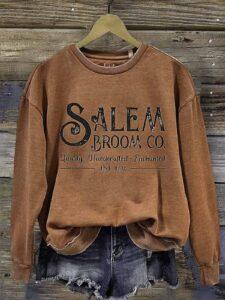 Salem Broom Co Quality Handcrafted Enchanted Est 1692 Sweatshirt