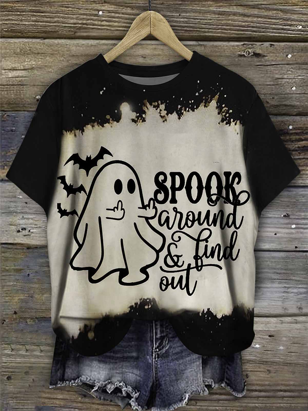 Spook Around And Find Out Halloween Shirt Spook Around And Find Out Halloween Shirt