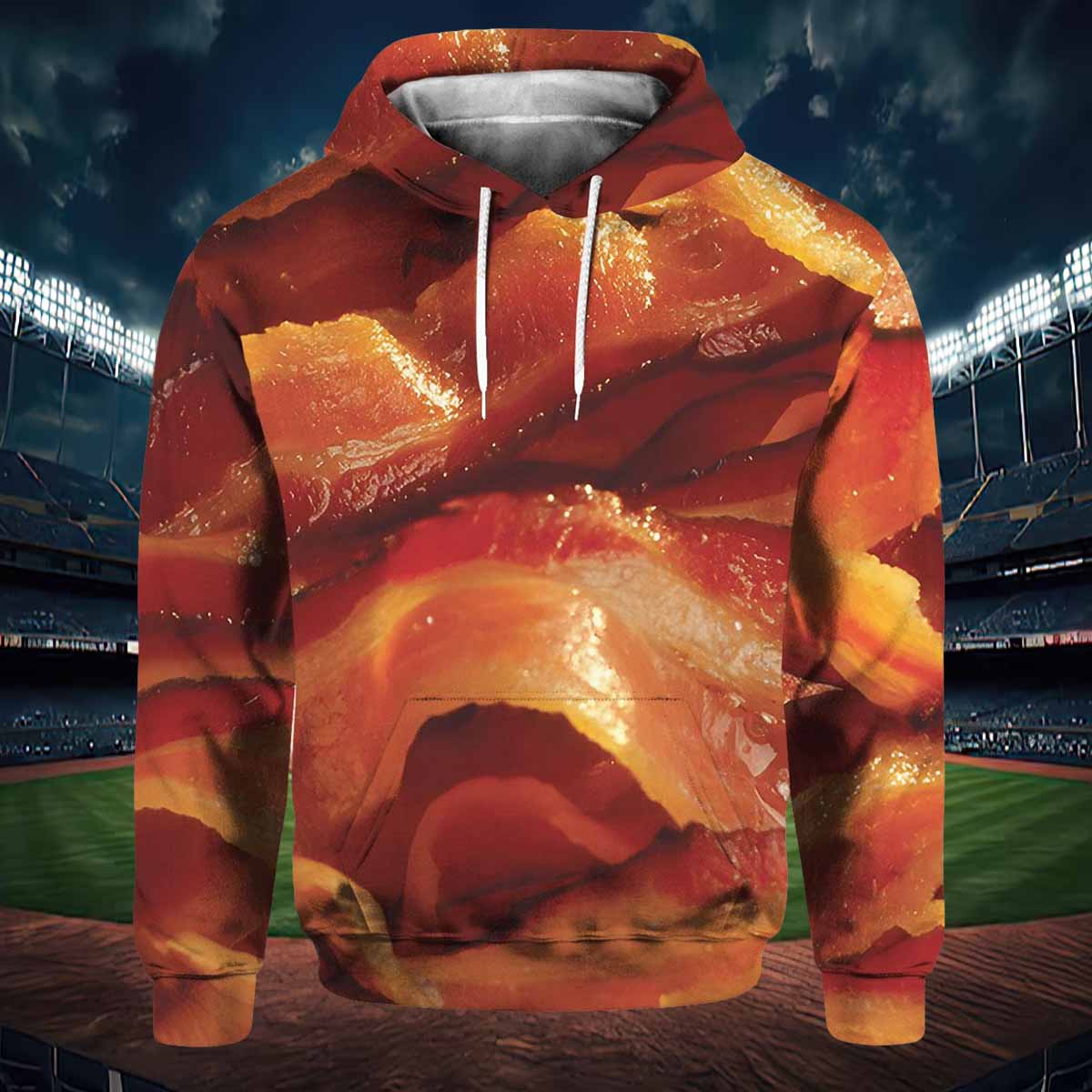 Bacon Strips Funny Foods Hoodie Bacon Strips Funny Foods Hoodie