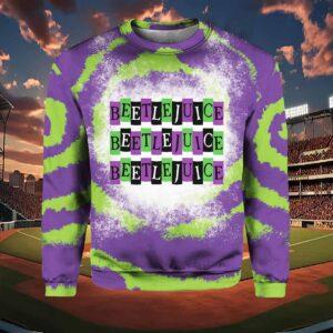 Beetlejuice Halloween Horror Movie Contrast Color Sweatshirt Beetlejuice Halloween Horror Movie Contrast Color Sweatshirt