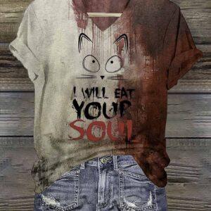 Blood I Will Eat Your Soul Halloween Shirt