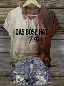 Bloody Dad Bose Hat Titten Halloween Print Shirt