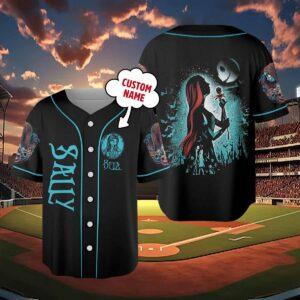 Custom Sally Nightmare Halloween Baseball Jersey Custom Sally Nightmare Halloween Baseball Jersey