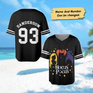 Custom Sanderson Sisters Hocus Pocus Baseball Jersey Custom Sanderson Sisters Hocus Pocus Baseball Jersey