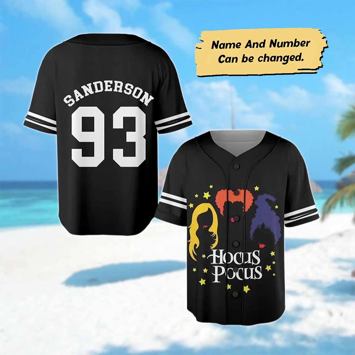 Custom Sanderson Sisters Hocus Pocus Baseball Jersey Custom Sanderson Sisters Hocus Pocus Baseball Jersey
