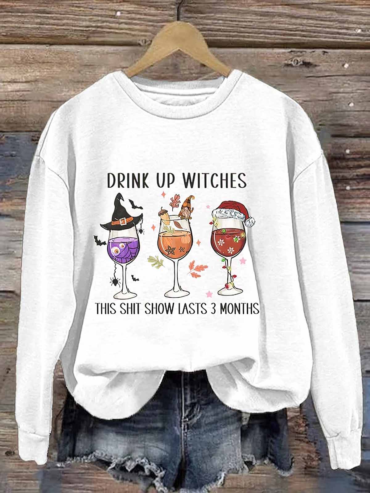 Drink Up Witches This Shit Show Lasts 3 Months Halloween Shirt Drink Up Witches This Shit Show Lasts 3 Months Halloween Shirt
