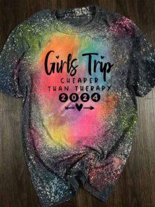 Girls Trip Cheaper Than Therapy 2024 Shirt Girls Trip Cheaper Than Therapy 2024 Shirt
