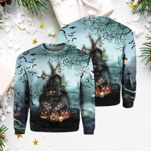 Halloween Cat Crewneck Sweater