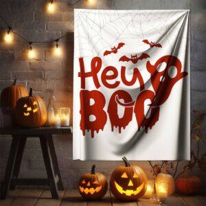 Hey Boo Halloween Wall Tapestry Hey Boo Halloween Wall Tapestry