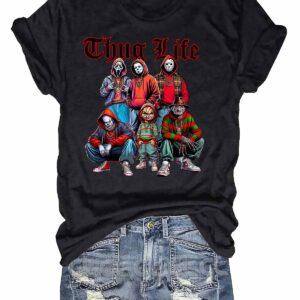 Horror Character Thug Life Halloween Shirt 1 Horror Character Thug Life Halloween Shirt