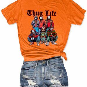 Horror Character Thug Life Halloween Shirt