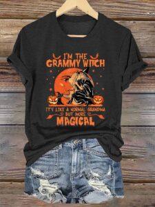 I’m The Grammy Witch It’s Like A Normal Grandma But More Magical Halloween Shirt