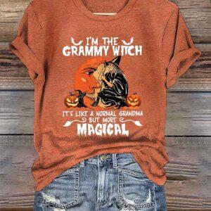 I'm The Grammy Witch It's Like A Normal Grandma But More Magical Halloween Shirt1