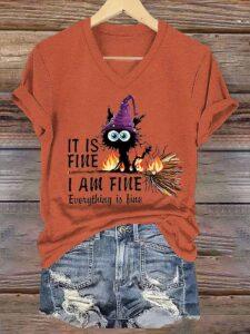 It Is Fine I Am Fine Everything Is Fine Halloween Shirt It Is Fine I Am Fine Everything Is Fine Halloween Shirt