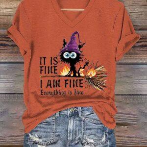It Is Fine I Am Fine Everything Is Fine Halloween Shirt
