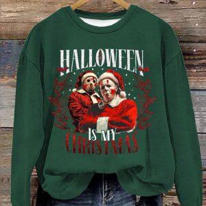 Jason Voorhees And Michael Myers Halloween Is My Christmas Shirt 1 Jason Voorhees And Michael Myers Hallloween Is My Christmas Shirt