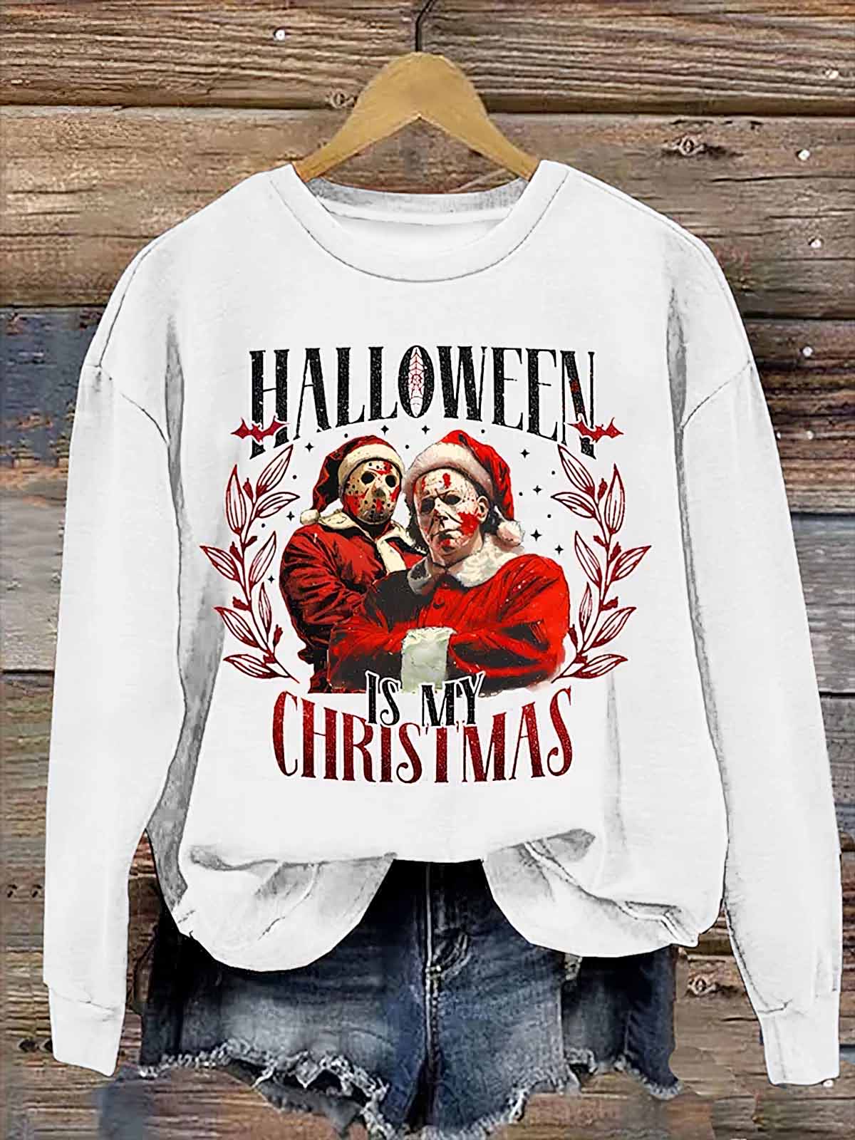 Jason Voorhees And Michael Myers Hallloween Is My Christmas Shirt Jason Voorhees And Michael Myers Halloween Is My Christmas Shirt