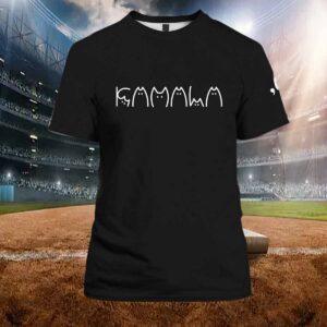 La Cat Kamala Print V-Neck T-Shirt 3 Cat Kamala Print V Neck T Shirt