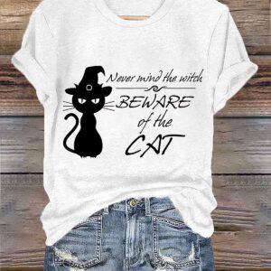 Never Mind The With Beware Of The Cat Halloween Shirt 1 Never Mind The With Beware Of The Cat Halloween Shirt