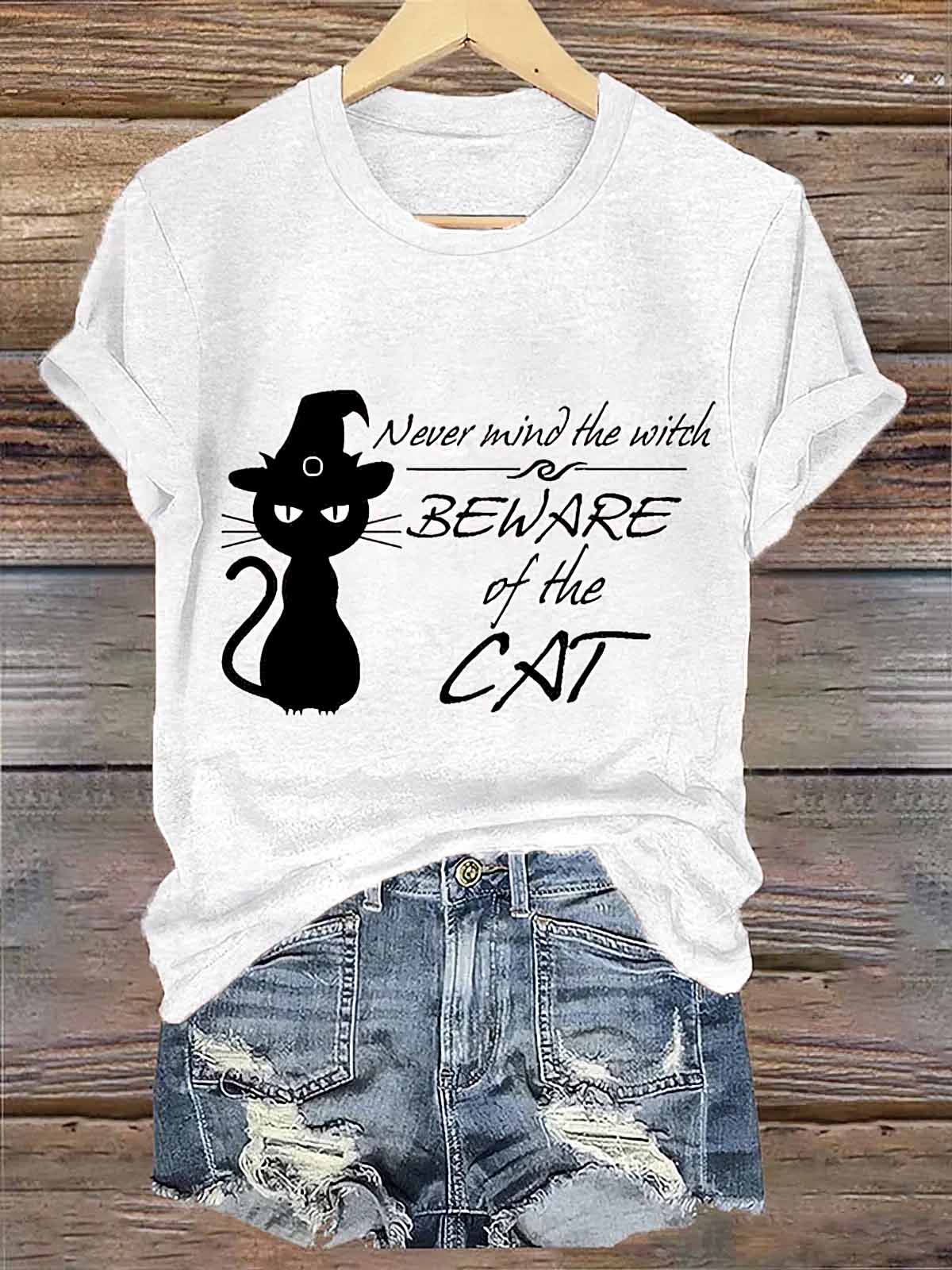 Never Mind The With Beware Of The Cat Halloween Shirt Never Mind The With Beware Of The Cat Halloween Shirt