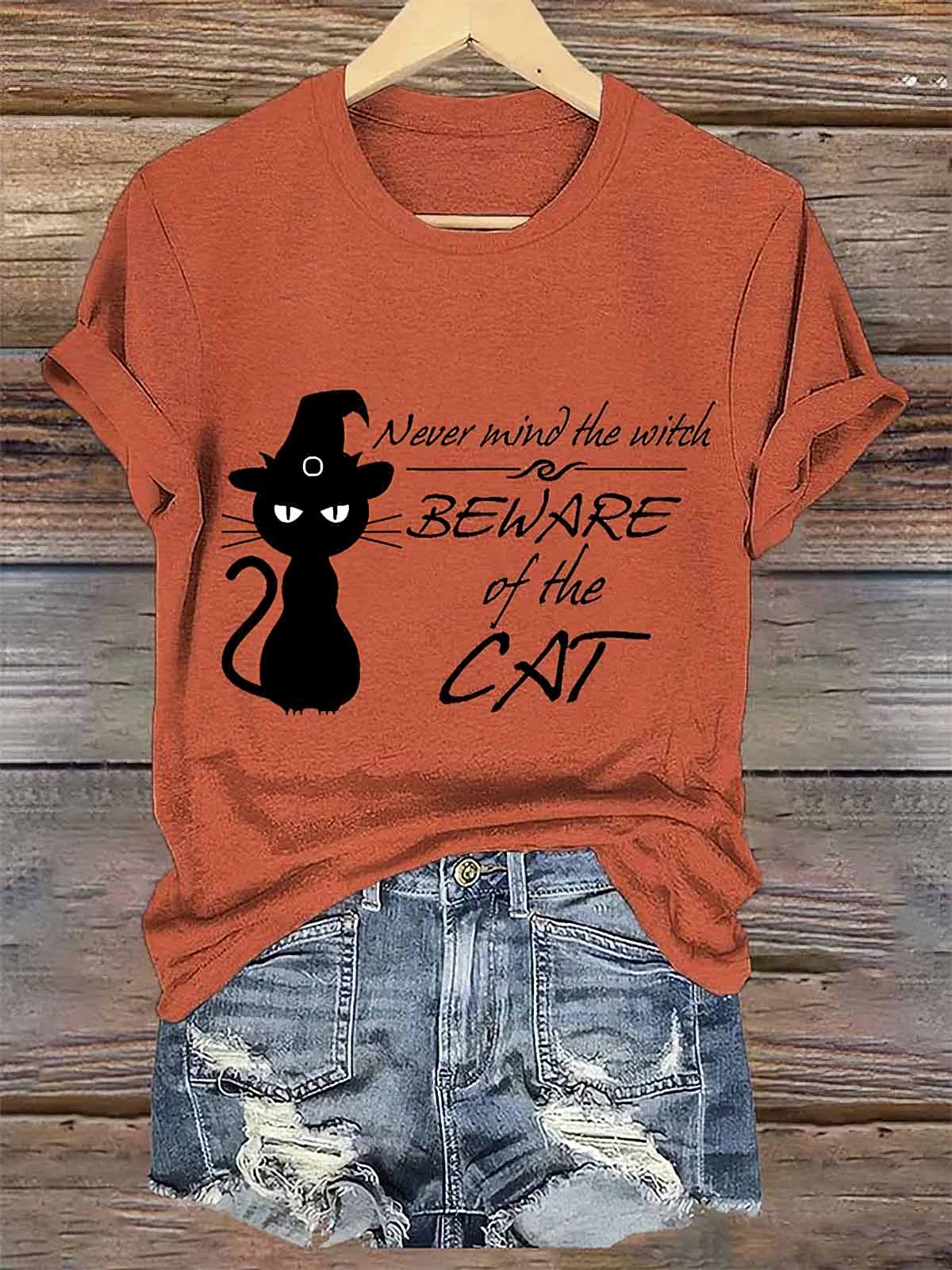 Never Mind The With Beware Of The Cat Halloween Shirt Never Mind The With Beware Of The Cat Halloween Shirt