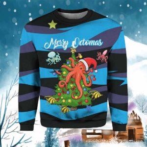 Octopus Merry Octomas Ugly Christmas Sweater Octopus Merry Octomas Ugly Christmas Sweater