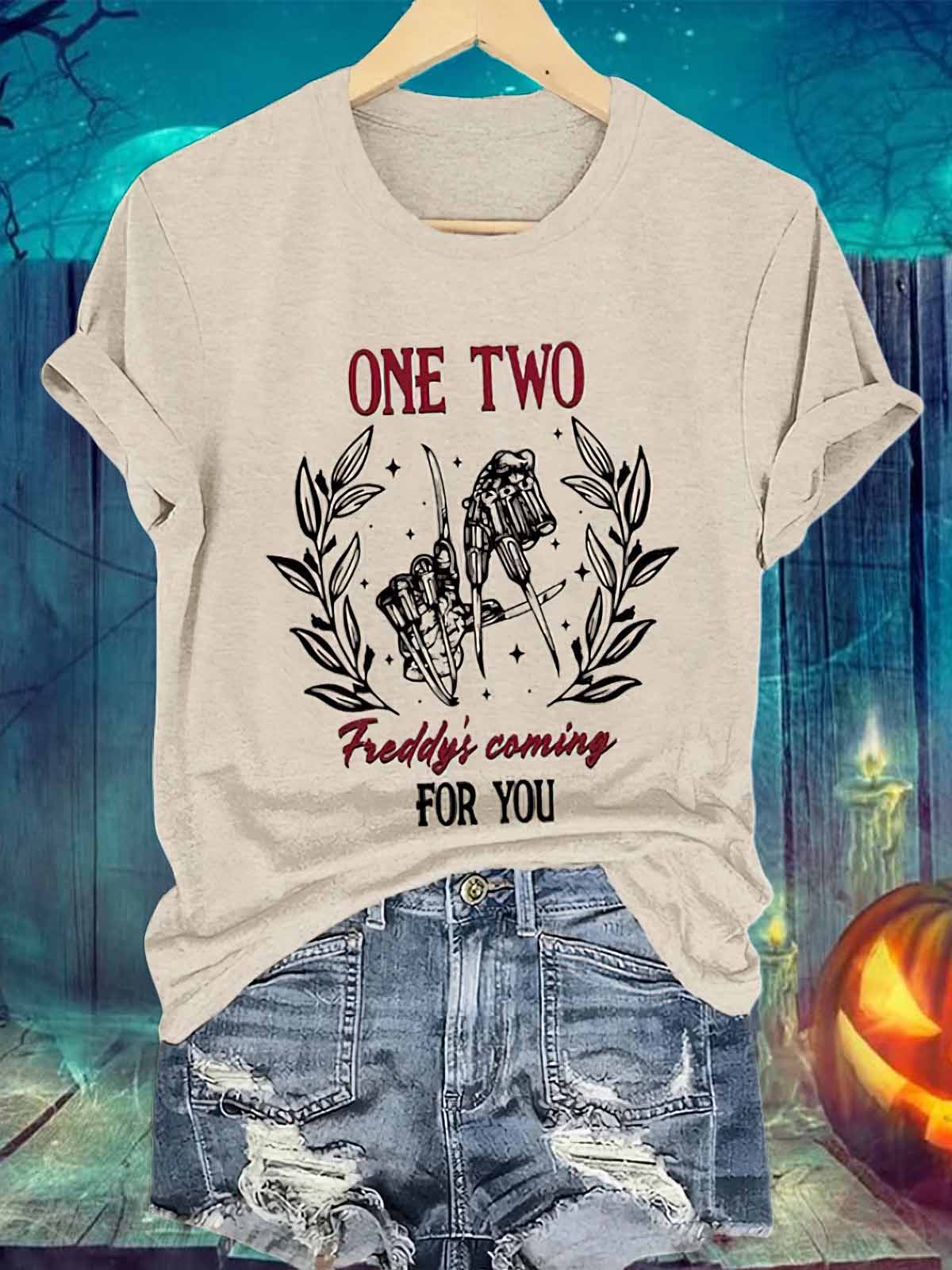 One Two Freddy's Coming For You Halloween Shirt One Two Freddy's Coming For You Shirt