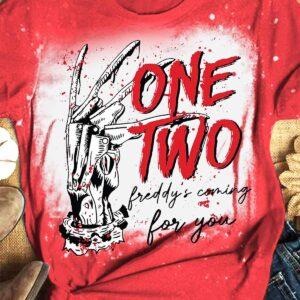 One Two Freddy’s Coming For You Halloween Shirt
