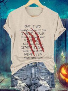 One Two Freddy’s Coming For You Three Four Better Look Your Door Five Six Halloween Shirt One Two Freddy’s Coming For You Three Four Better Look Your Door Five Six Halloween Shirt