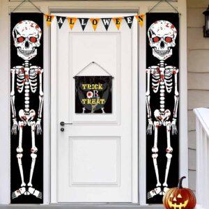 Skull Halloween Porch Banner Set Skull Halloween Porch Banner Set