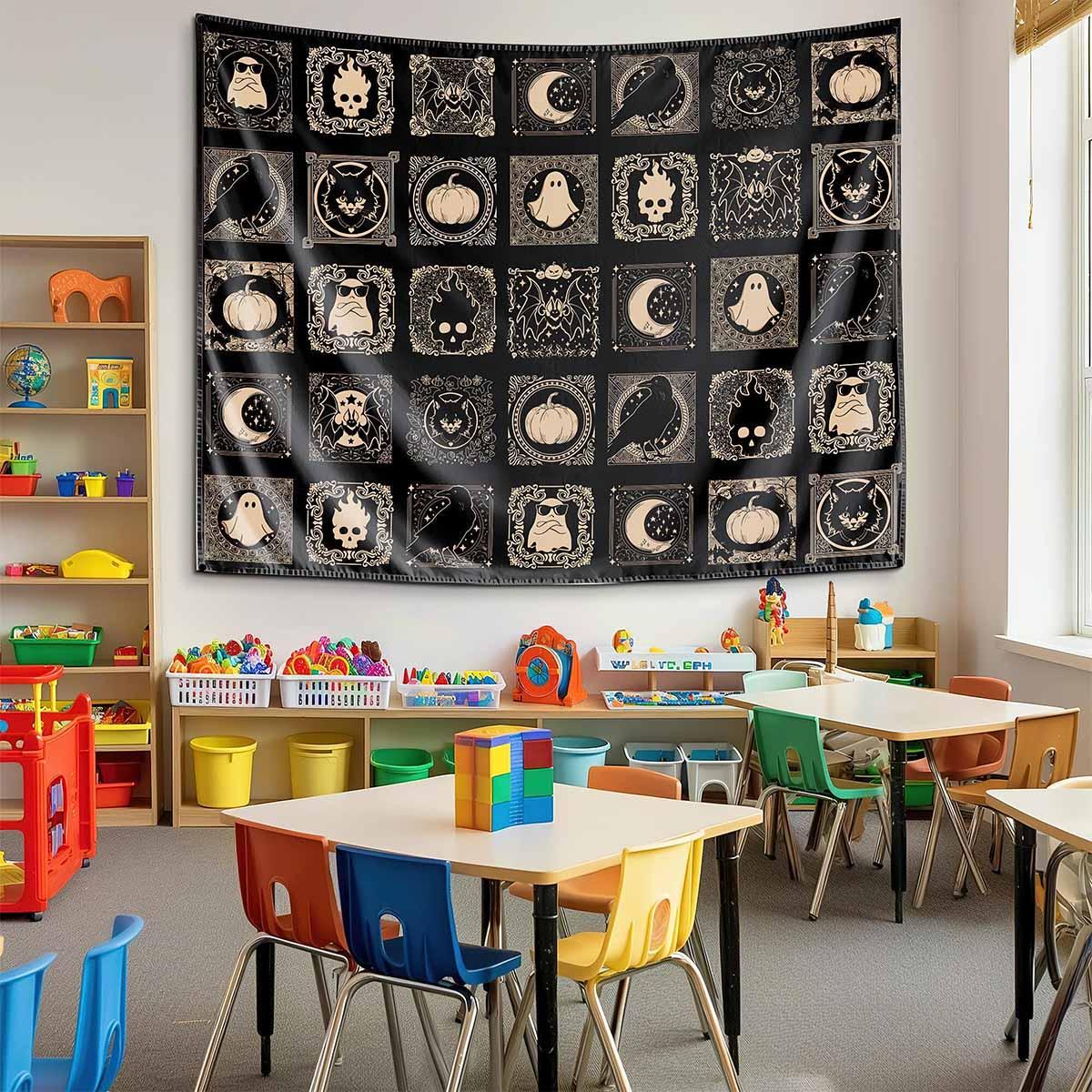 Spooky Season Throw Tapestry Spooky Season Throw Tapestry