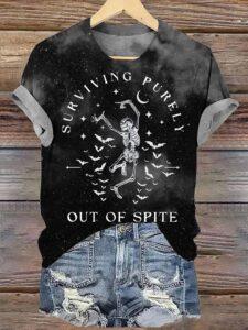 Surviving Purely Out Of Spite Halloween Shirt Surviving Purely Out Of Spite Halloween Shirt