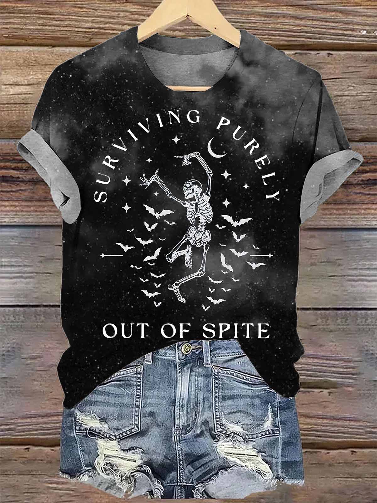 Surving Purely Out Of Spite Halloween Shirt Surviving Purely Out Of Spite Halloween Shirt