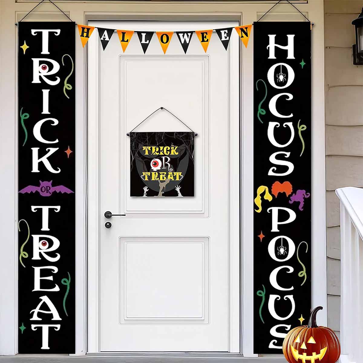 Trick Or Treat Hocus Pocus Porch Banner Set Trick Or Treat Hocus Pocus Porch Banner Set