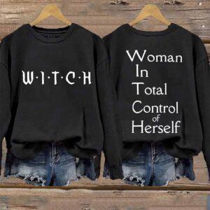 Witch Woman In Total Control Herself Printed Shirt