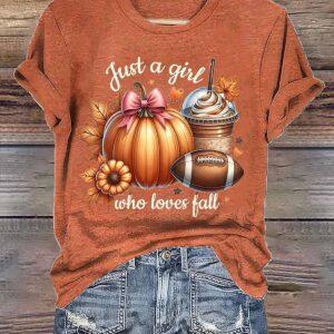 Women Just A Girl Who Loves Fall Shirt