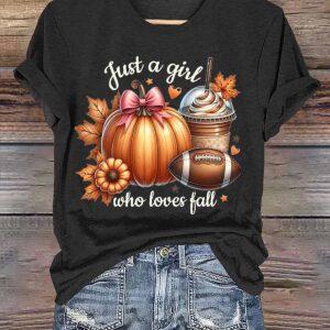 Women Just A Girl Who Loves Fall Shirt