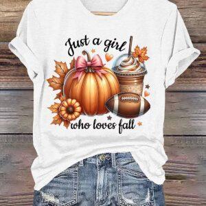 Women Just A Girl Who Loves Fall Shirt