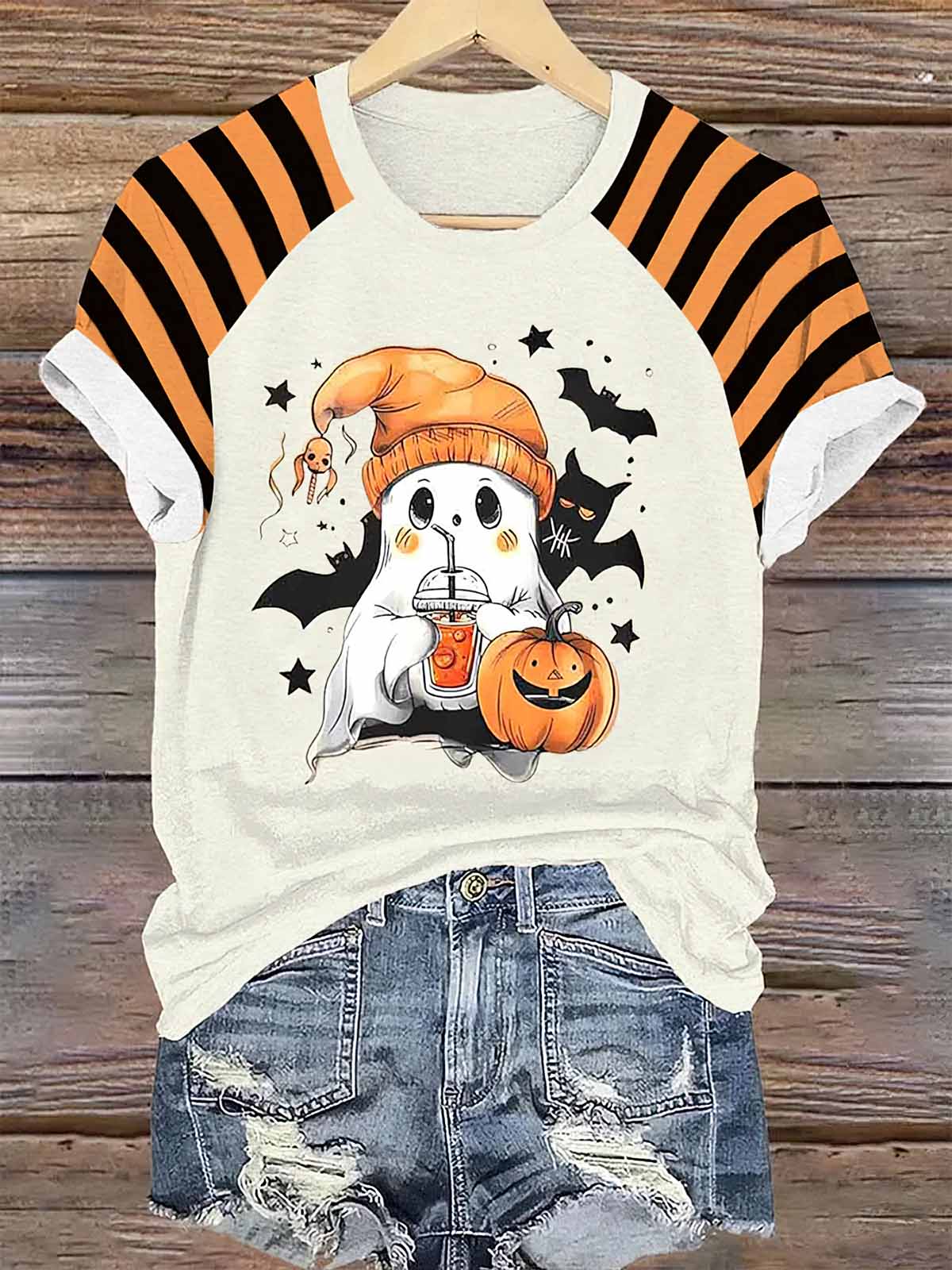 Women's Halloween Ghost Casual Printed T Shirt Women's Halloween Ghost Casual Printed T-Shirt