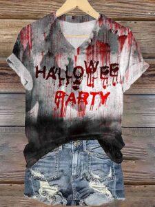 Women’s Halloween Party Print Shirt