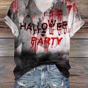 Women’s Halloween Party Print Shirt