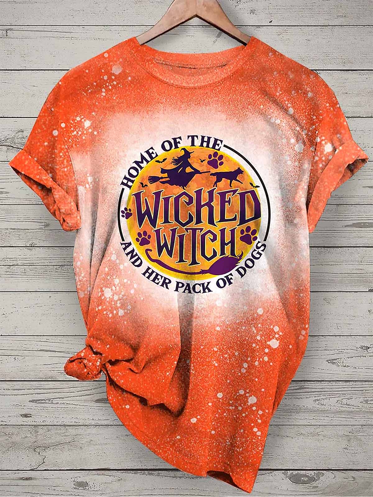 Women's Home Of The Wicked Witch And Her Pack Of Dogs Print Shirt Women's Home Of The Wicked Witch And Her Pack Of Dogs Print Shirt