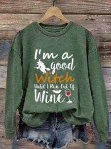 Women’s I’m A Good Until I Run Out Of Wine Halloween Shirt Women’s I’m A Good Until I Run Out Of Wine Halloween Shirt