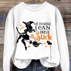 Women's Of Course I Can Drive A Stick Halloween Shirt 1 Women's Of Course I Can Drive A Stick Halloween Shirt