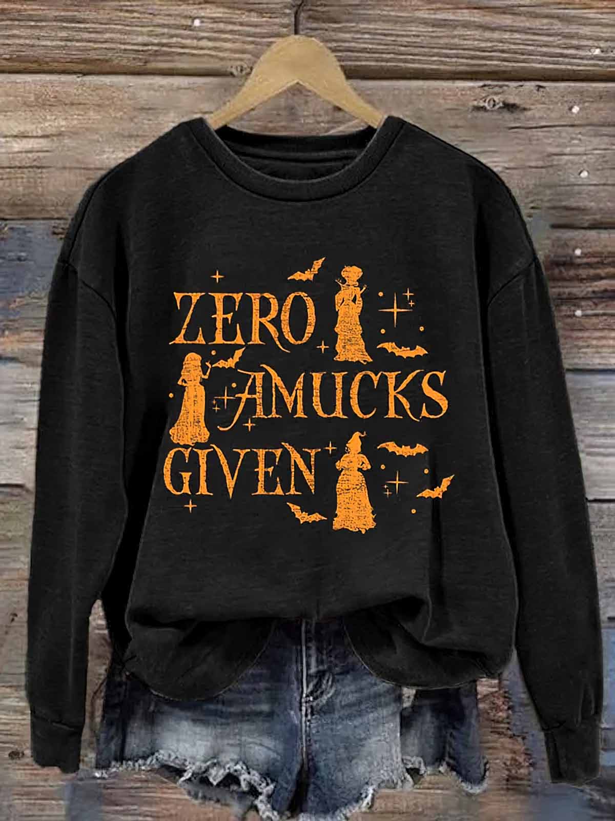 Women's Zero Amucks Given Halloween Shirt Women's Zero Amucks Given Halloween Shirt