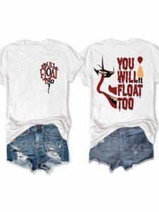 You’ll Float Too Horror Clown Balloon Halloween Shirt